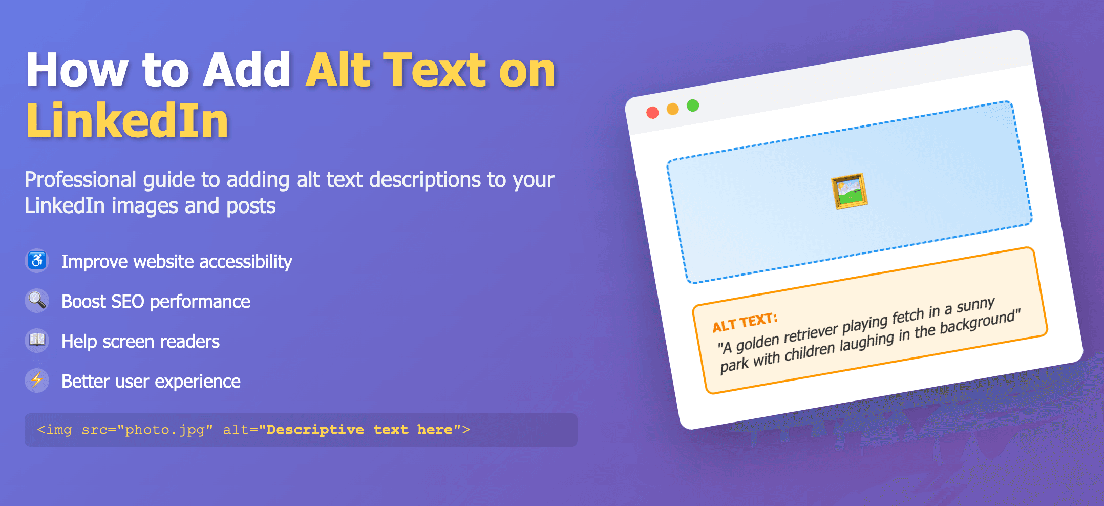 How To Add Alt Text on LinkedIn