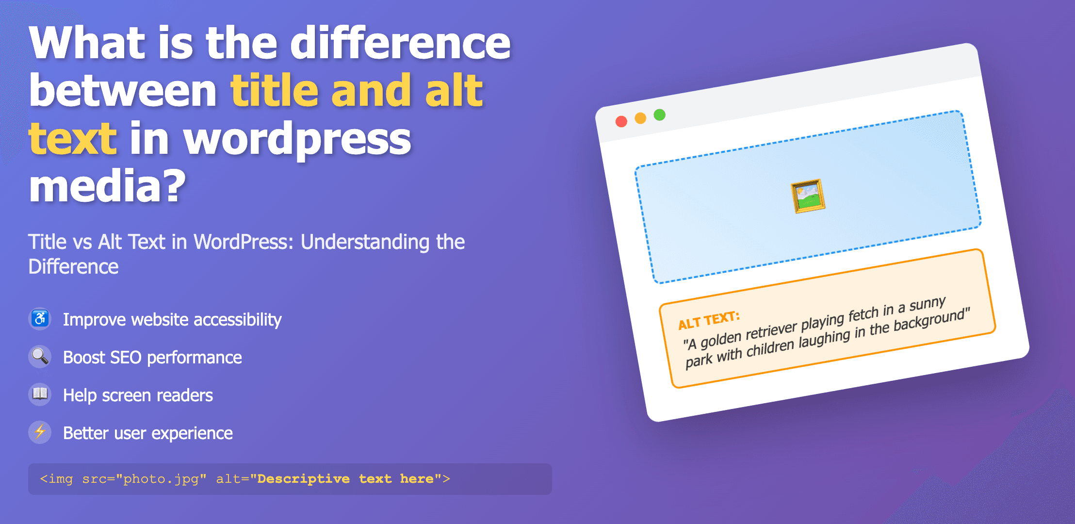 Title vs Alt Text in WordPress: Understanding the Difference